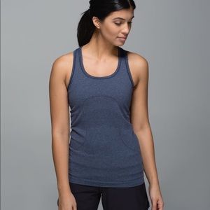 Lululemon Navy Stripe Swiftly Tech Tank Top